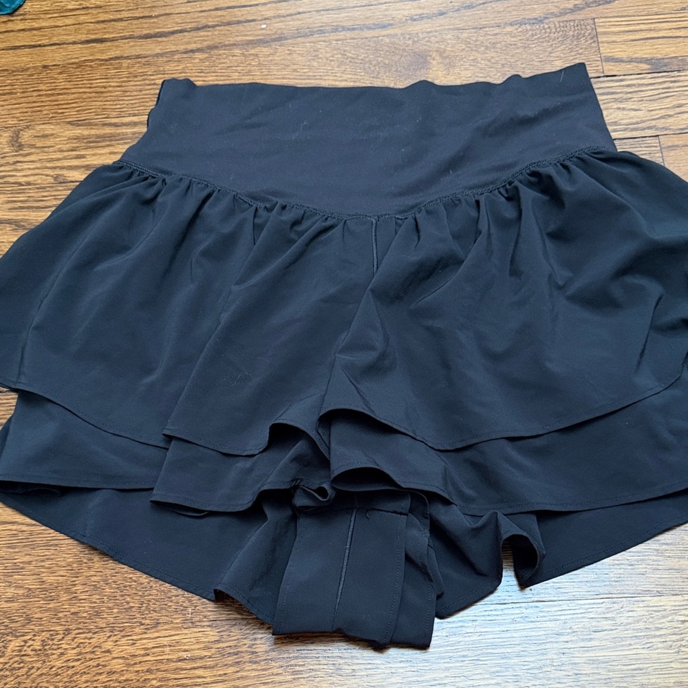 Aerie Black Women's Layered Skorts